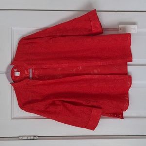 Coral Open Blouse (NWT!)